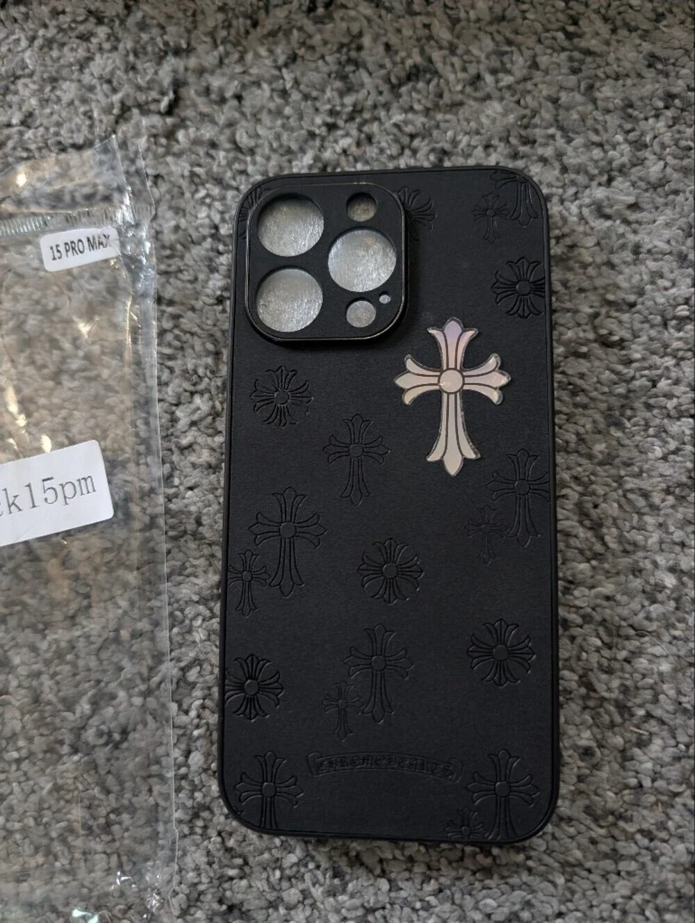 Nwt Black Cross Pattern iPhone 15 Pro Max Case